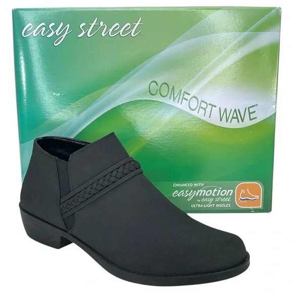 Easy Street Jalia Black Womens Shooties Size 10W - Picture 10 of 10